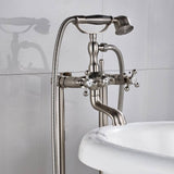 Unbranded Brass Double Handle Commercial Metering Bathroom Sink Faucet