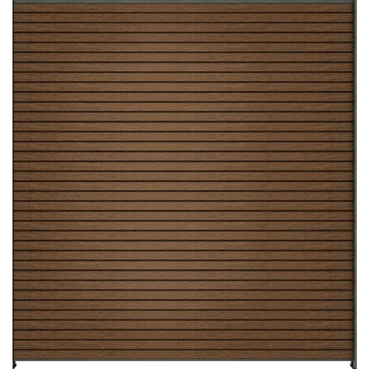 NewTechWood Ultra Easy Fencing 6 ft. H x 6 ft. W Brazilian Ipe Wood Plastic Composite Horizontal Fence Panel Section with Gray Frame