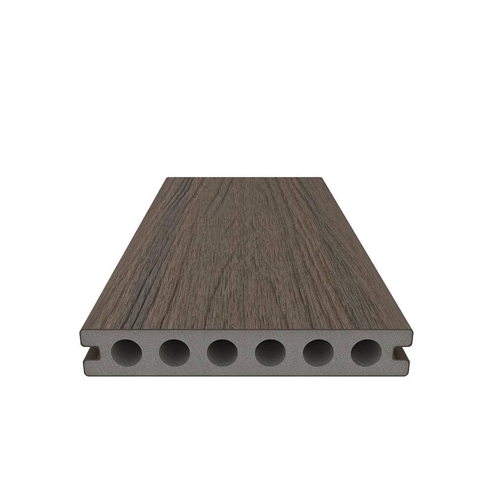 NewTechWood UltraShield Naturale Voyager 1 in. x 6 in. x 1 ft. Brazilian Ipe Hollow Composite Decking Board Sample