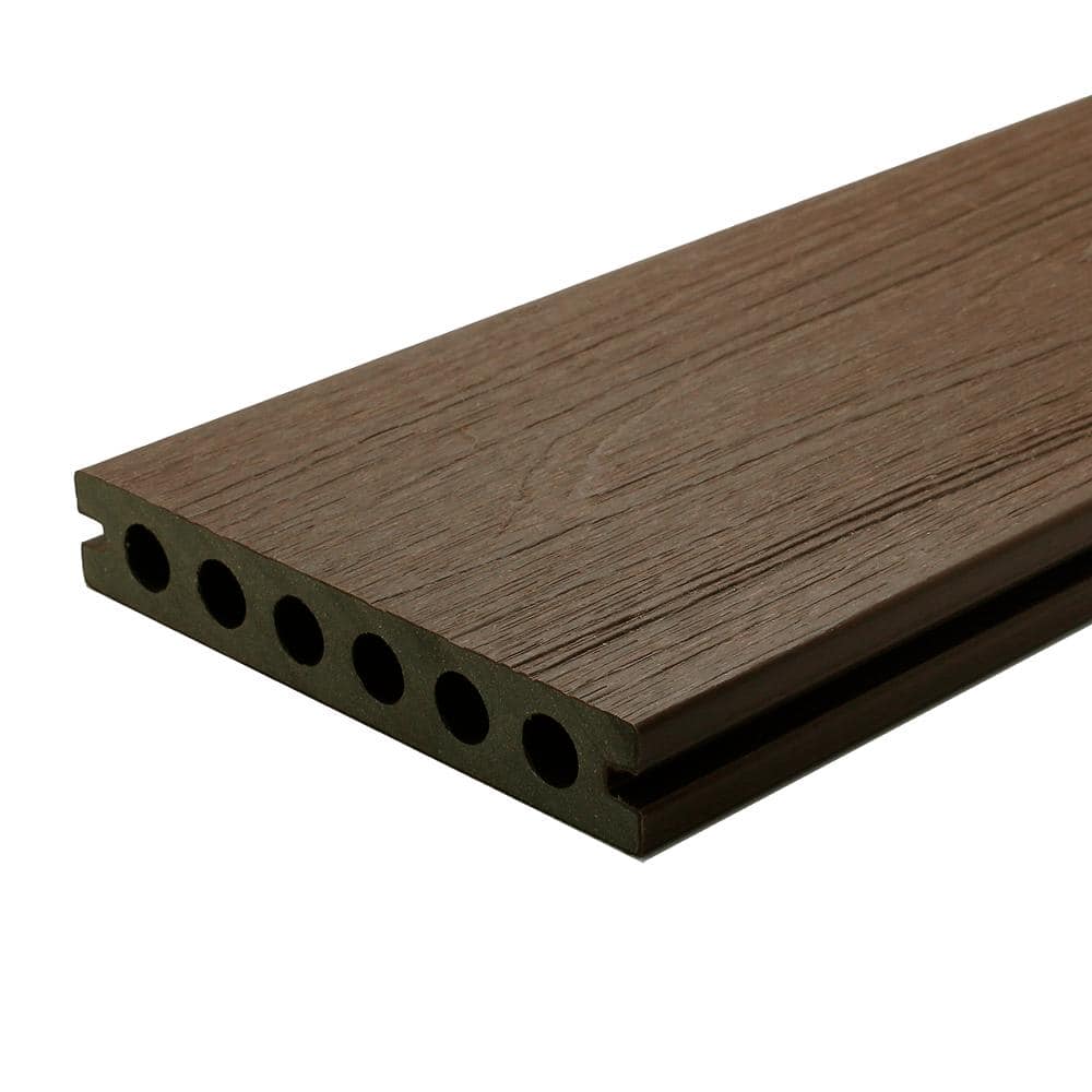 NewTechWood UltraShield Naturale Voyager 1 in. x 6 in. x 1 ft. Brazilian Ipe Hollow Composite Decking Board Sample
