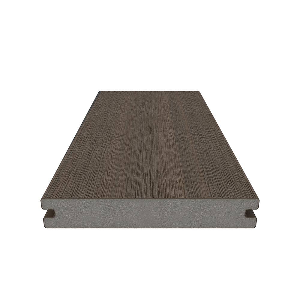 NewTechWood Naturale Magellan Series 1 in. x 5-1/2 in. x 0.5 ft. Brazilian Ipe Composite Decking Board Sample with Groove