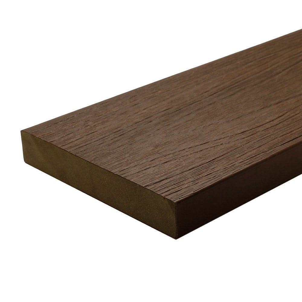 NewTechWood UltraShield Naturale Cortes Series 1 in. x 6 in. x 1 ft. Brazilian Ipe Solid Composite Decking Board Sample