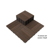 Veranda 10-Piece 1 ft. x 1 ft. Quick Deck Outdoor Composite Deck Tile in Brazilian Ipe