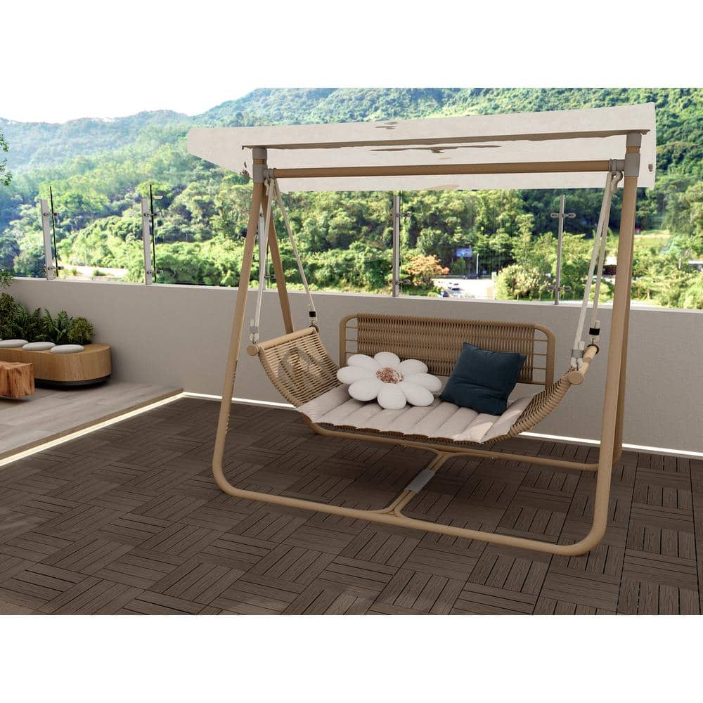 Veranda 10-Piece 1 ft. x 1 ft. Quick Deck Outdoor Composite Deck Tile in Brazilian Ipe