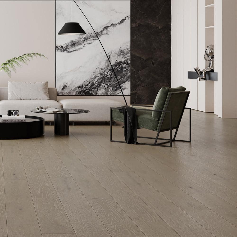 Selkirk Bright Andover 1/2 in. T x 7.5 in. W Tongue and Groove Wire Brushed Engineered Hardwood Flooring (31.09 sq.ft./case)