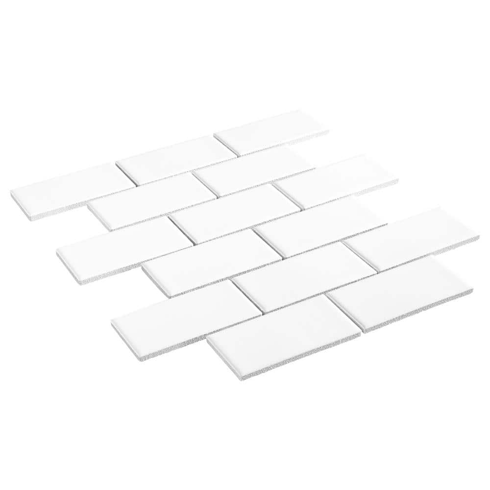 Daltile Restore Bright White 12 in. x 12 in. x 6.35 mm Ceramic Mosaic Wall Tile (0.83 sq. ft./Piece)