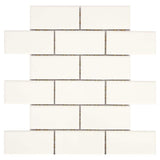 Daltile Restore Bright White 12 in. x 12 in. x 6.35 mm Ceramic Mosaic Wall Tile (0.83 sq. ft. per piece)