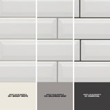 Daltile Restore 3 in. x 12 in. Ceramic Bevel Bright White Subway Tile (9 sq. ft. per Case)