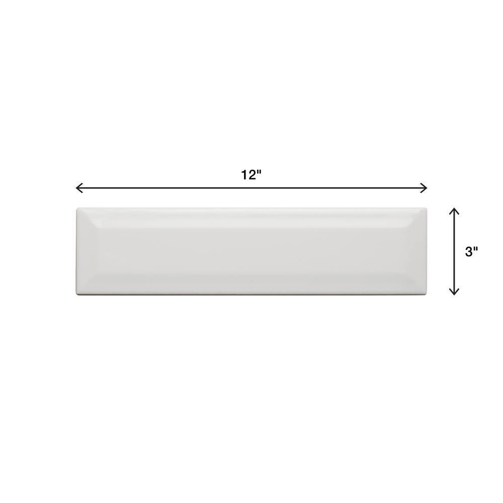 Daltile Restore 3 in. x 12 in. Ceramic Bevel Bright White Subway Tile (9 sq. ft. per Case)