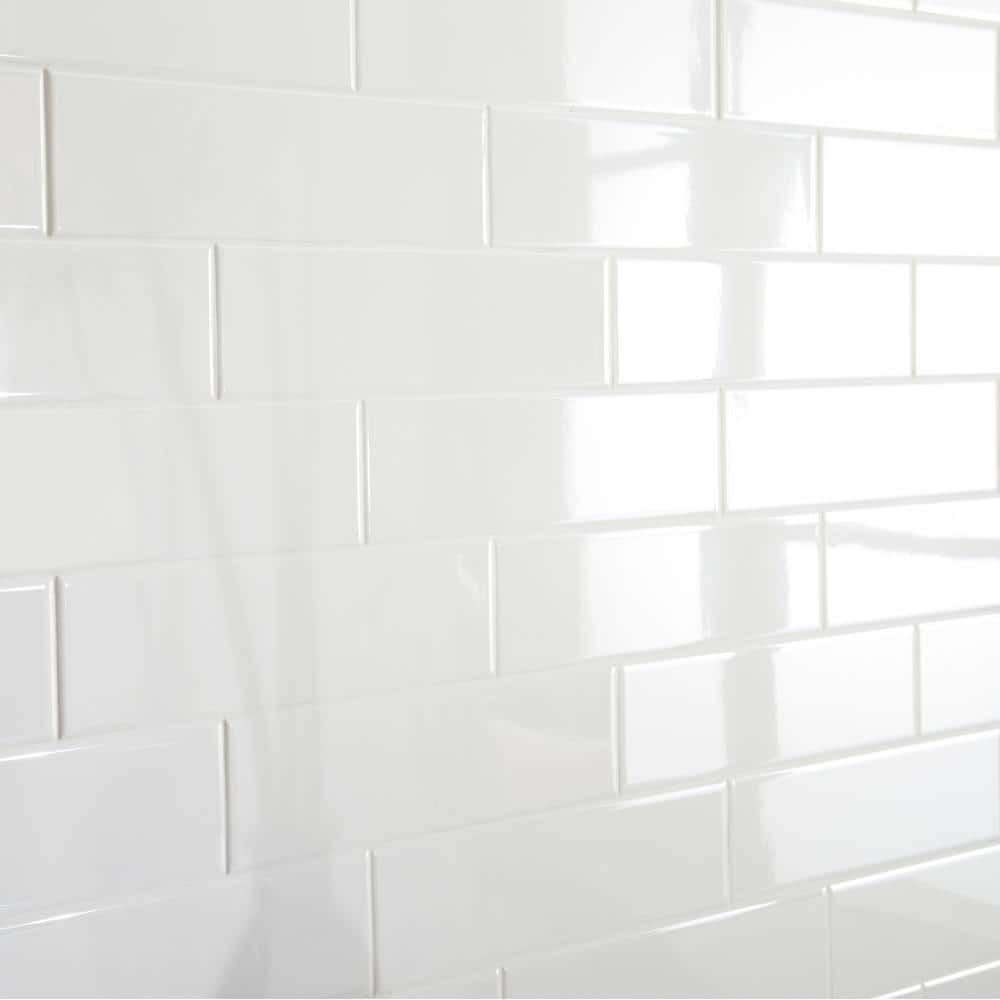 Daltile Restore 3 in. x 12 in. Ceramic Bright White Subway Tile (12 sq. ft. / Case)