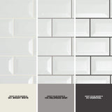 Daltile Restore Bright White 3 in. x 6 in. Ceramic Bevel Wall Tile, Glossy (10 sq. ft. per case)