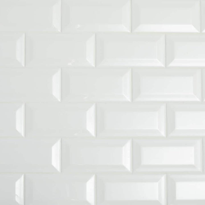 Daltile Restore Bright White 3 in. x 6 in. Ceramic Bevel Wall Tile (10 sq. ft. / case)