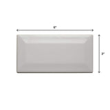 Daltile Restore Bright White 3 in. x 6 in. Ceramic Bevel Wall Tile, Glossy (10 sq. ft. per case)