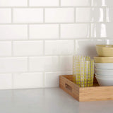 Daltile Restore Bright White 3 in. x 6 in. Glossy Ceramic Subway Wall Tile, Modular (12.5 sq. ft. / Case)