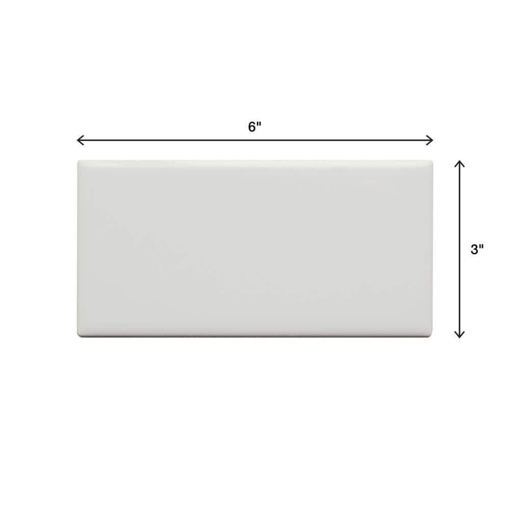 Daltile Restore Bright White 3 in. x 6 in. Ceramic Modular Wall Tile, Glossy Subway, 12.5 sq. ft. per Case