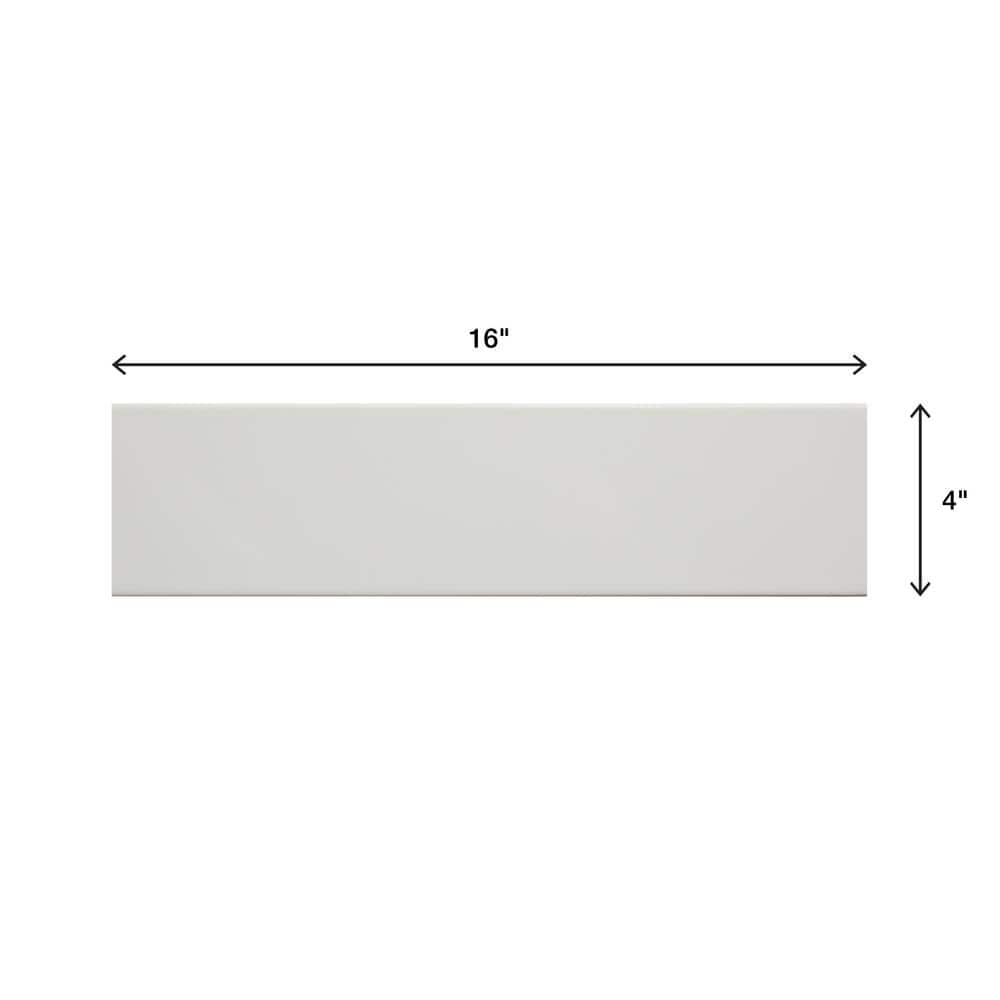Daltile Restore Bright White 4 in. x 16 in. Ceramic Wall Tile (13.20 sq. ft. / Case)