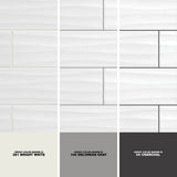 Daltile Restore Bright White 4 in. x 16 in. Ceramic Wavy Wall Tile (13.20 sq. ft. per Case)