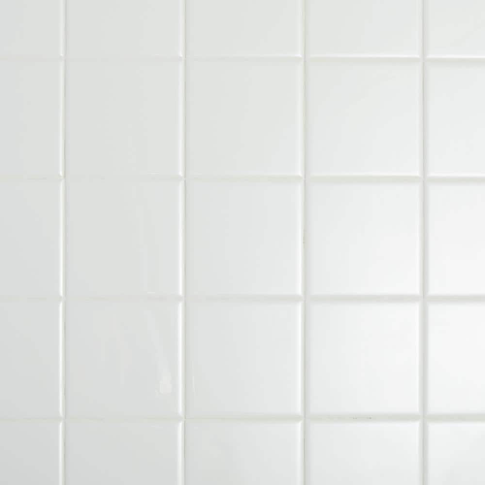 Daltile Restore Bright White 4-1/4 in. x 4-1/4 in. Ceramic Wall Tile (0.125 sq. ft./ Each)