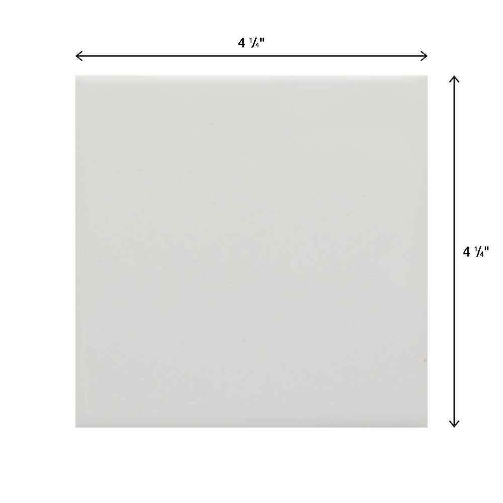 Daltile Restore Bright White 4-1/4 in. x 4-1/4 in. Ceramic Wall Tile (0.125 sq. ft./ Each)
