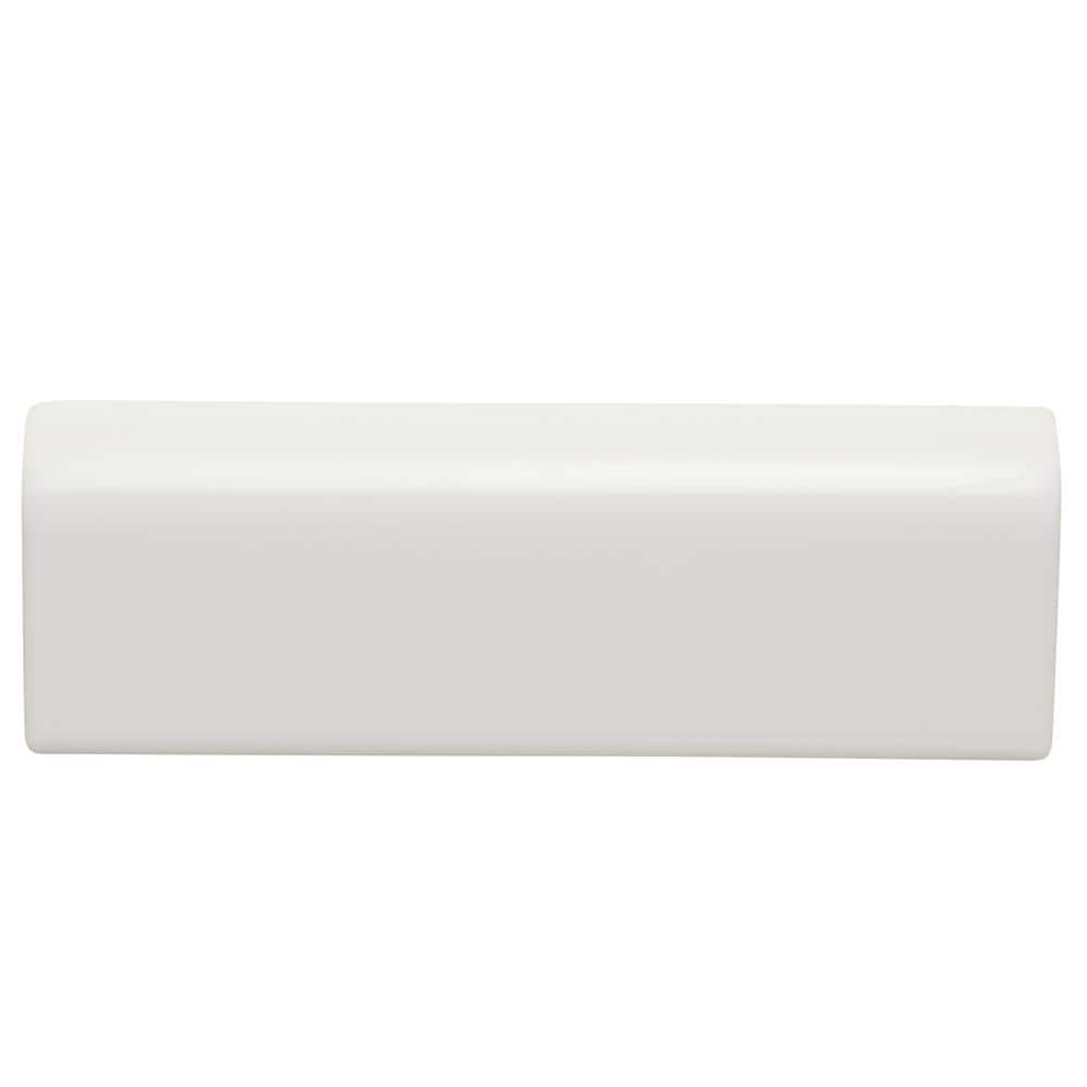 Daltile Restore Bright White 2 in. x 6 in. Ceramic Bullnose Wall Trim (0.08 sq. ft. per Piece)