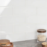Ivy Hill Tile Contempo Bright White 4 in. x 12 in. x 8 mm Polished Glass Subway Floor and Wall Tile (15 Pieces, 5 sq. ft./Box)
