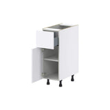 J COLLECTION Fairhope Bright White Slab Assembled Base Kitchen Cabinet with 10 in. Drawer (12 in. W X 34.5 in. H X 24 in. D)