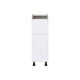 J COLLECTION Fairhope Bright White Slab Assembled Base Kitchen Cabinet with 10 in. Drawer (12 in. W X 34.5 in. H X 24 in. D)