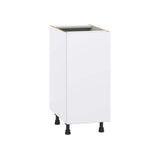 J COLLECTION Fairhope Bright White Slab Assembled Base Kitchen Cabinet with 3 Inner Drawers (15 in. W x 34.5 in. H x 24 in. D)
