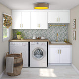 J COLLECTION Fairhope 101 in. W x 89.5 in. H x 24 in. D Bright White Laundry Cabinet Bundle 1