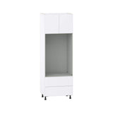 J COLLECTION Fairhope Bright White Slab Assembled Pantry Micro/Oven Kitchen Cabinet (30 in. W x 89.5 in. H x 24 in. D)