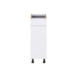 J COLLECTION Fairhope Bright White Slab Assembled Vanity Base Cabinet with 1 Drawer (12 in. W x 34.5 in. H x 21 in. D)