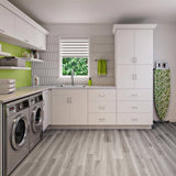 J COLLECTION Fairhope Bright White Slab Assembled ADA Vanity Sink Base Cabinet With Removable Front (36 in. W x 30 in. H x 21 in. D)