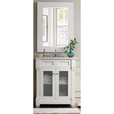 James Martin Vanities Weston 27" x 38" Bright White Beveled Vanity Mirror