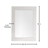 James Martin Vanities Weston 27" x 38" Bright White Beveled Vanity Mirror