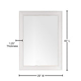 James Martin Vanities Bristol 29" x 40" Bright White Bathroom Vanity Mirror