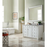 James Martin Vanities Bristol 44" x 40" Bright White Bathroom Vanity Mirror