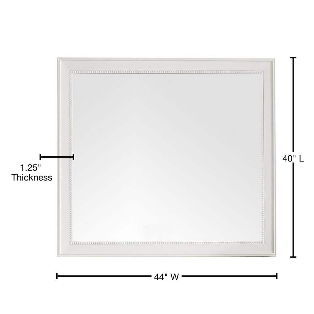 James Martin Vanities Bristol 44" x 40" Bright White Bathroom Vanity Mirror