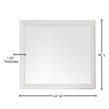 James Martin Vanities Bristol 44" x 40" Bright White Bathroom Vanity Mirror