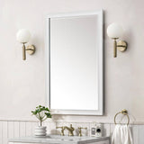 James Martin Vanities Glenbrooke 26" x 40" Bright White Bathroom Vanity Mirror