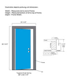 36 in. x 80 in. Celeste Left-Hand Inswing 4-Lite Frosted Painted Fiberglass Smooth Prehung Front Door 4-9/16 in. Frame