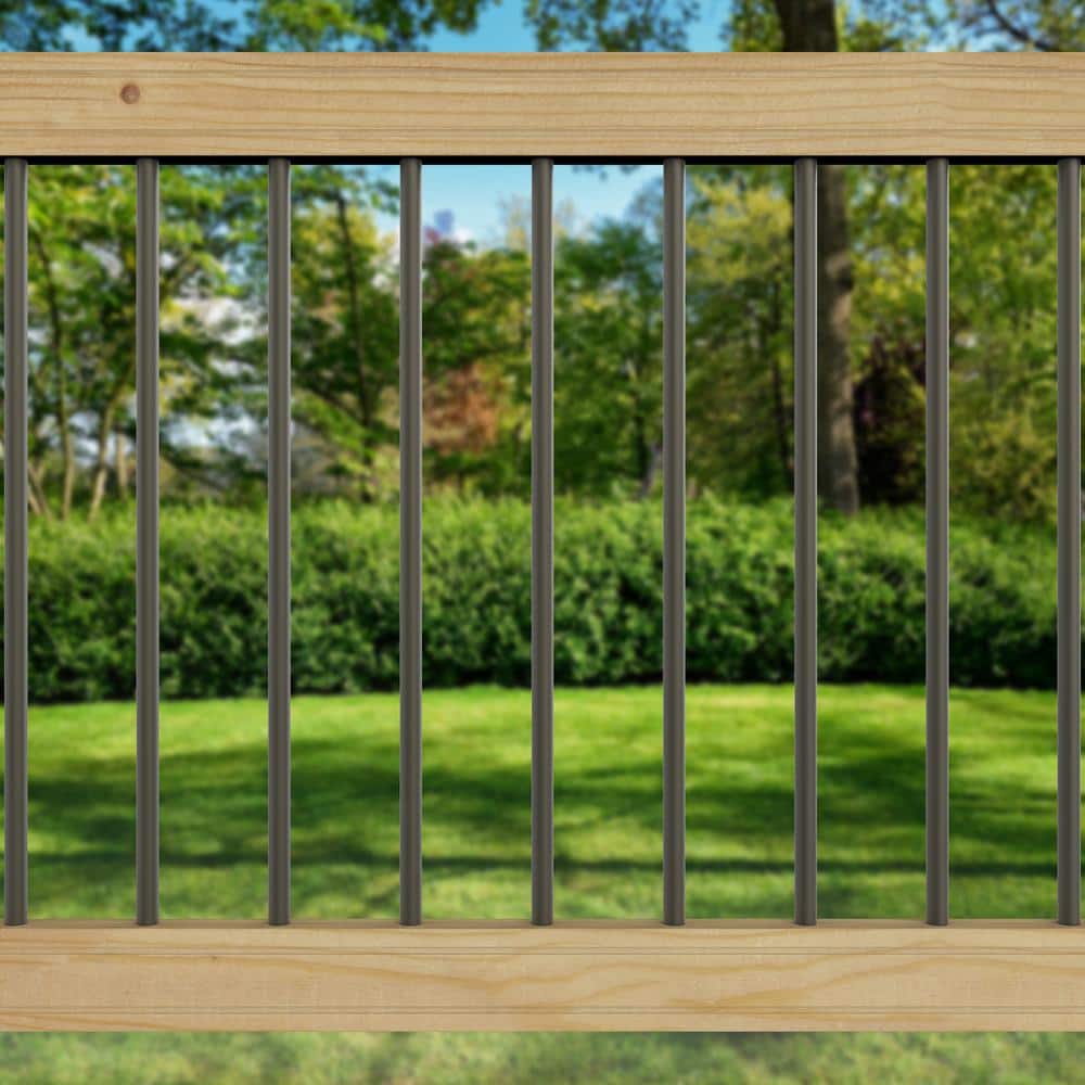 Deckorators 3/4 in. x 3/4 in. x 32 in. Bronze Aluminum Round Classic Baluster (10-Pack)