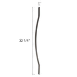 Deckorators 32-1/4 in. x 1 in. Bronze Aluminum Arc Baluster (5-Pack)