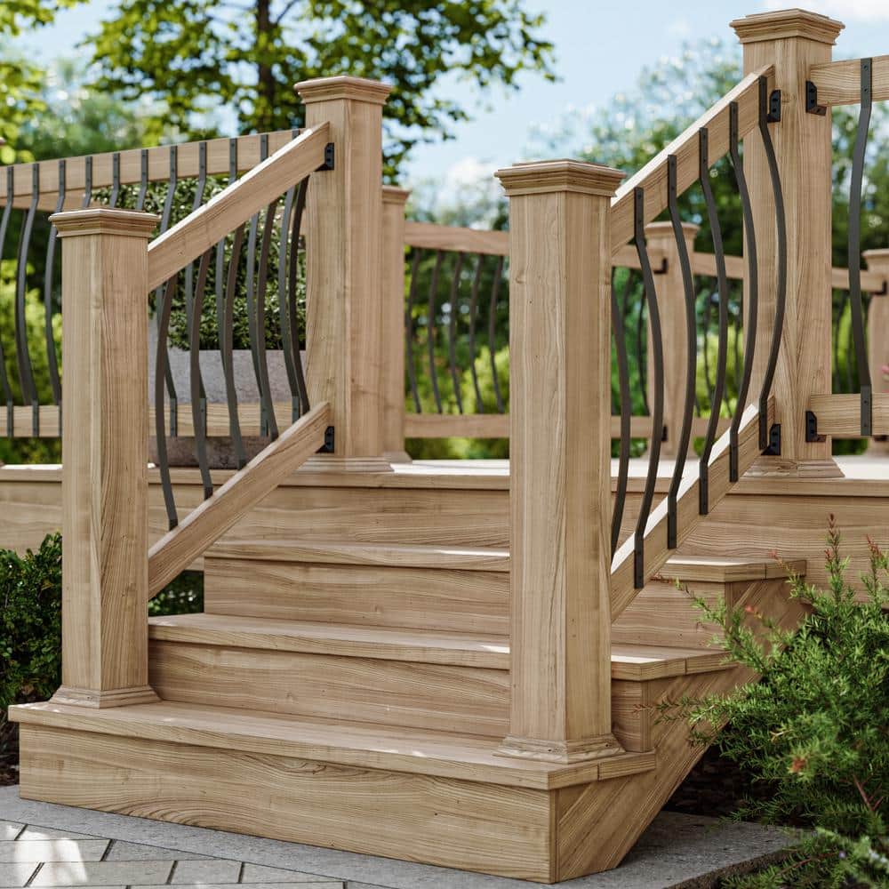 Deckorators 32-1/4 in. x 1 in. Bronze Aluminum Arc Baluster (5-Pack)