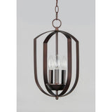 Maxim Lighting Provident 3-Light Bronze Chandelier, Steel Cage, 54.5 in Max Hang