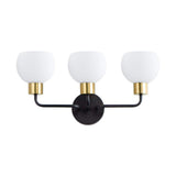 Maxim Lighting Coraline 3-Light Bronze Bath Vanity Light, E26, Steel/Glass