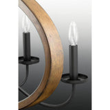 Progress Lighting Fontayne Collection 6-Light Antique Bronze Farmhouse Chandelier Light