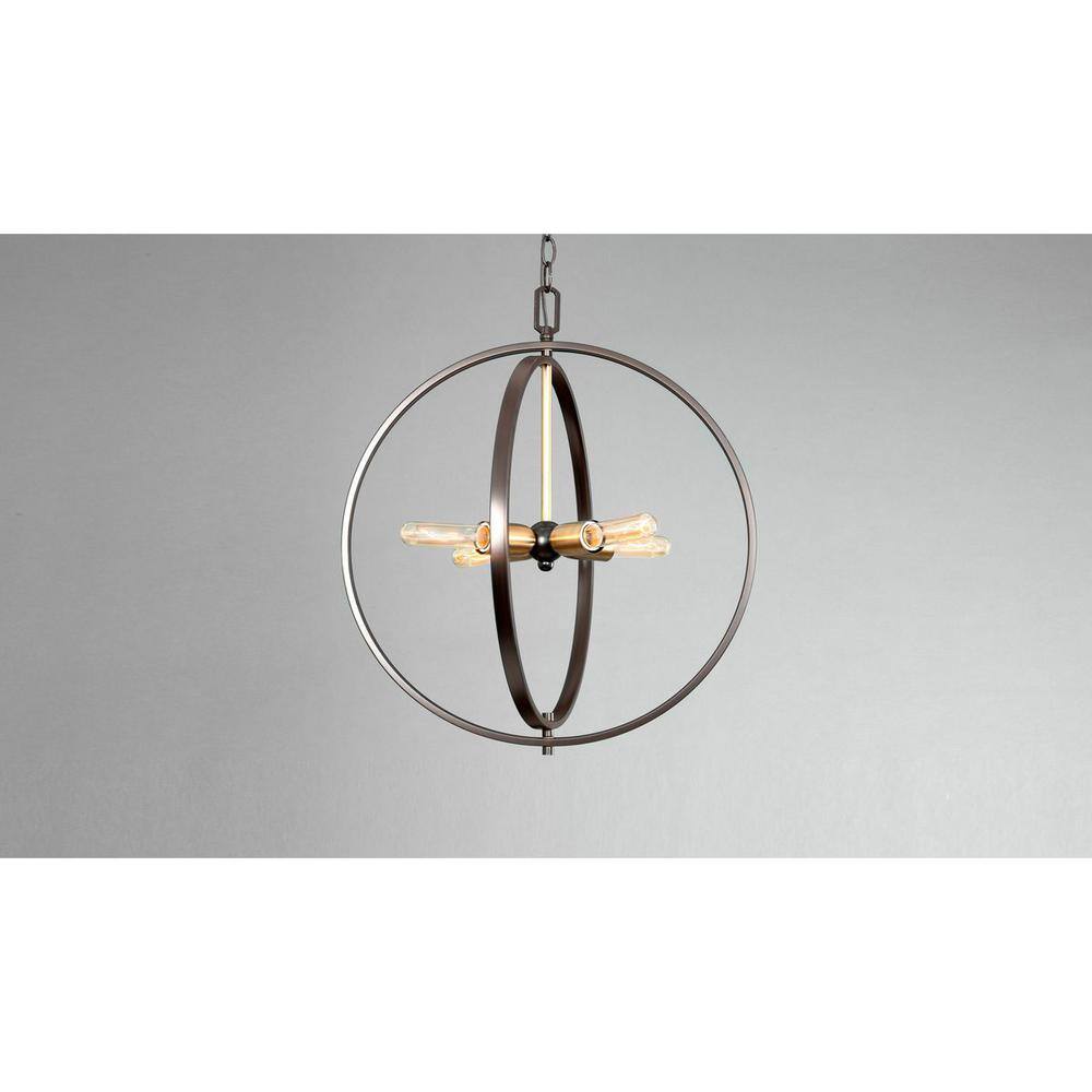 Progress Lighting Swing 4-Light Antique Bronze Foyer Pendant