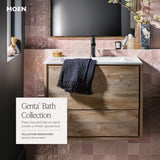 Moen Genta Single Hole Single Handle Bathroom Faucet in Bronzed Gold, with Drain Kit, 2-Pack