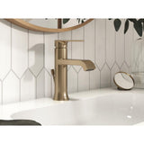 Moen Genta Single Hole Single Handle Bathroom Faucet in Bronzed Gold, with Drain Kit, 2-Pack