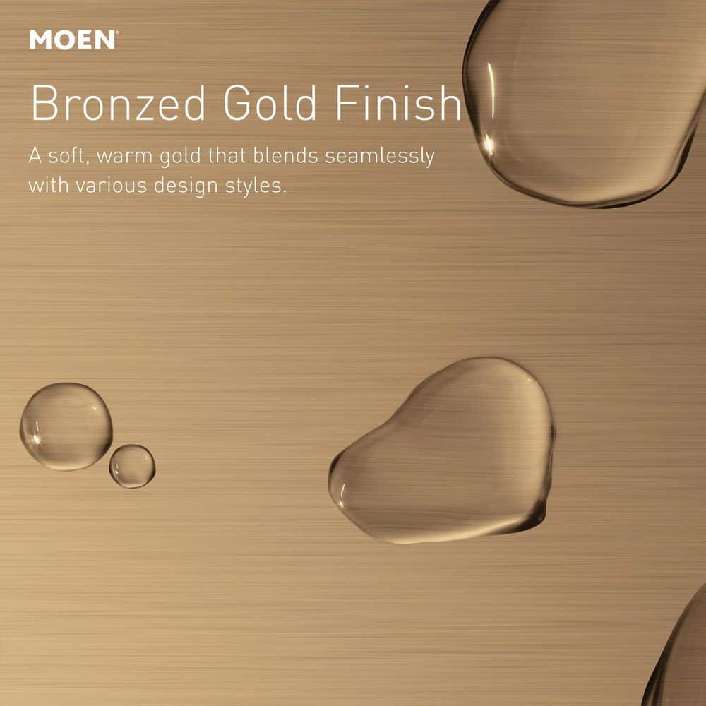 Moen Genta Single Handle Single Hole Bathroom Faucet in Bronzed Gold